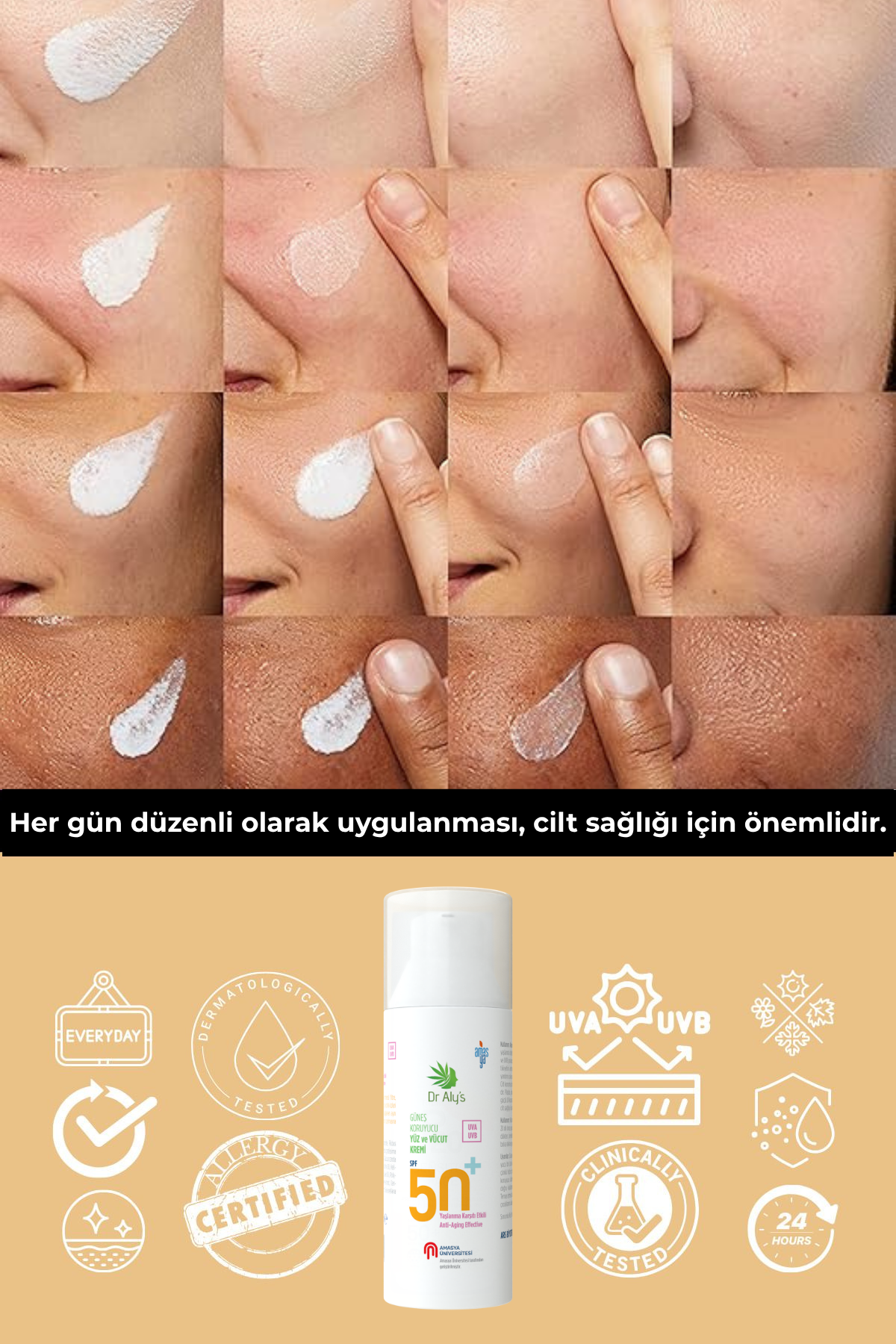 Güneş Koruyucu Yüz Ve Vücut Kremi Tüm Cilt Tipleri